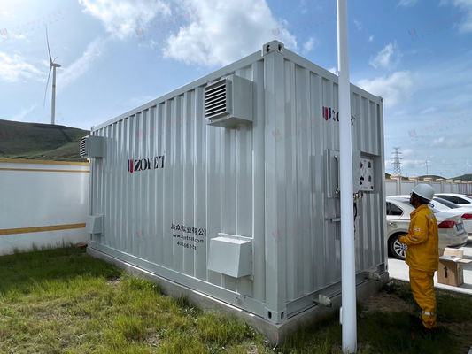 Gri 20ft Hc Güneş Enerjisi Konteyneri Enerji Depolaması İçin Açık Yan Kapı Konteyneri