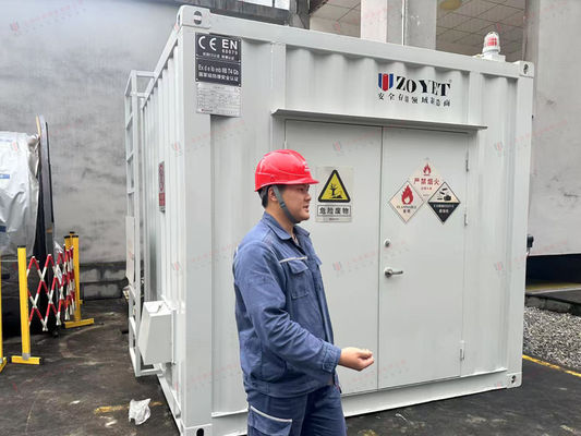 Yangın geçirmez tasarımı olan kimyasal depolama için özel tehlikeli madde konteyneri